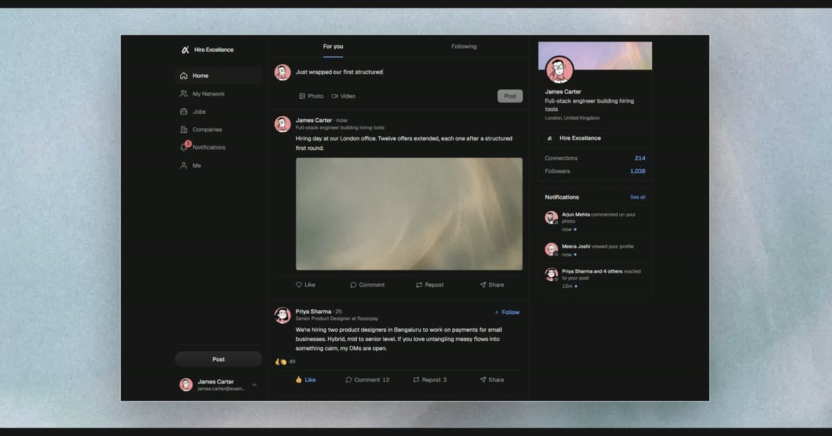 Hire Excellence AI-First Hiring Network & Voice Interview Workspace